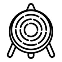 Archer wood target icon, outline style vector