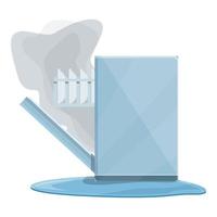 Dishwasher trouble icon cartoon vector. Dish machine vector