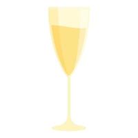 vector de dibujos animados de icono de copa de champán. brindis con vino