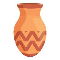 Amphora element icon, cartoon style vector