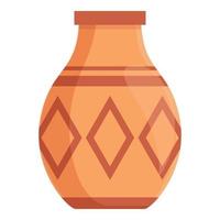 Amphora culture icon, cartoon style vector