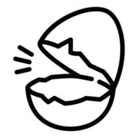 Eggshell broken icon, outline style vector