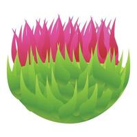 Thistle icon, cartoon style vector