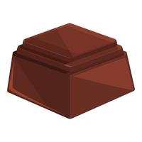 vector de dibujos animados de icono de chocolate. barra de chocolate