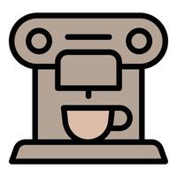 vector de contorno de icono de máquina de café. bebida barista