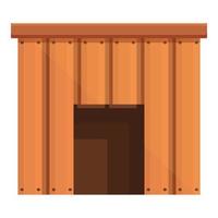 Big dog kennel icon cartoon vector. Cute dog home vector