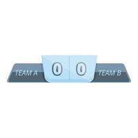 Result scoreboard icon, cartoon style vector