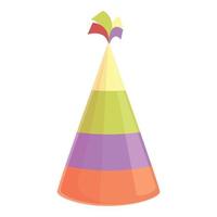 Birthday cone hat icon cartoon vector. Party cap vector