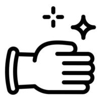 Cleaning gloves icon, outline style vector
