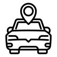 Location map car sharing icon, outline style vector