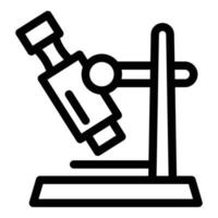 Glass microscope icon, outline style vector