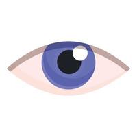 Eye organ sense icon, cartoon style vector