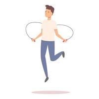 Fast jump icon cartoon vector. Jump rope vector