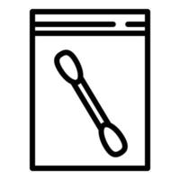 Forensic laboratory pack stick icon, outline style vector