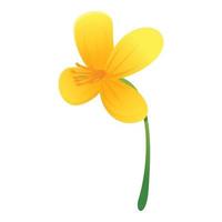 Celandine blossom flower icon, cartoon style vector