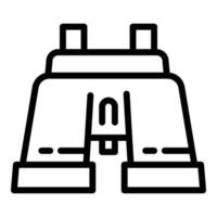 Scope binoculars icon, outline style vector