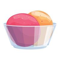 Cold ice cream icon, cartoon style vector