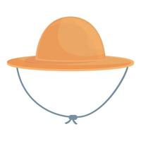 Hiking hat icon, cartoon style vector