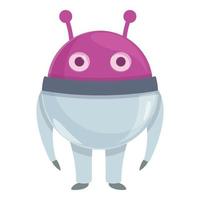 Alien ship creature icon cartoon vector. Space ufo vector