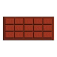 Fresh chocolate bar icon, cartoon style vector