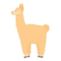 divertido icono de lama vector de dibujos animados. imágenes prediseñadas lindas