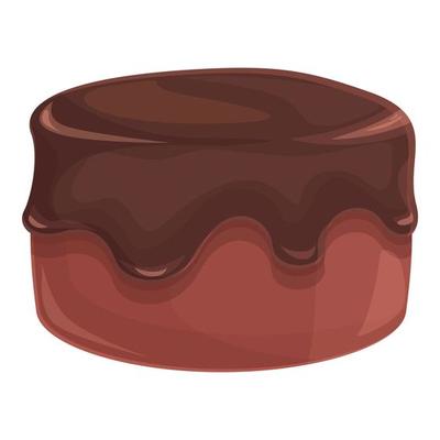 Cocoa milk cake icon cartoon vector. Candy bar