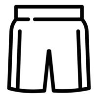 icono de pantalones cortos de baloncesto, estilo de contorno vector
