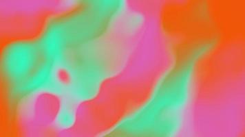 abstract gradient liquid background moving and shifting smoothly. bright green and orange and neon colors video