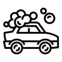 icono de espuma de coche limpio, estilo de contorno vector