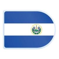 El Salvador badge icon cartoon vector. Independence day vector