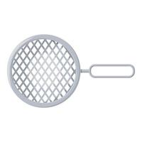 Hand colander icon cartoon vector. Sieve pasta vector