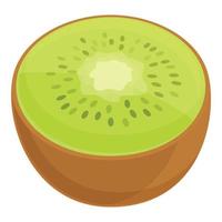 icono de vitamina kiwi, estilo de dibujos animados vector