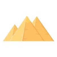 Sky pyramid icon cartoon vector. Egypt ancient vector