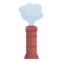 Factory chimney icon, cartoon style vector
