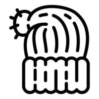 Wool winter headwear icon, outline style vector