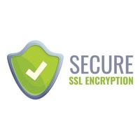 icono de certificado ssl de navegación, estilo de dibujos animados vector