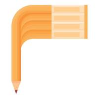 Wooden pencil icon cartoon vector. Writing on paper vector