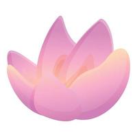 Plumeria flower icon, cartoon style vector