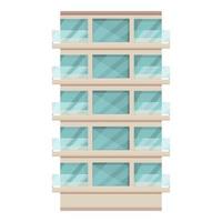 Business multistory icon cartoon vector. Building apartment vector