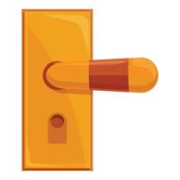 Entrance door handle icon, cartoon style vector