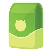 Cat food icon, cartoon style vector