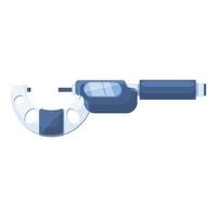 Digital micrometer build icon, cartoon style vector