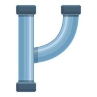 Pipe tube icon, cartoon style vector