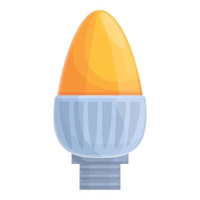 Smart lightbulb led icon, cartoon style
