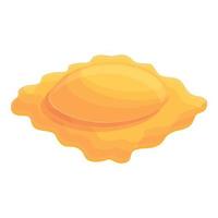 Ravioli with potatoes icon, cartoon style vector