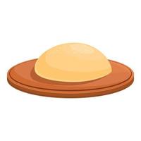 Dough ball icon, cartoon style vector