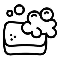 Cleaner sponge icon, outline style vector