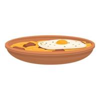 Breakfast egg icon cartoon vector. Austrian cuisine vector