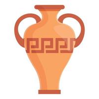 Amphora history icon, cartoon style vector