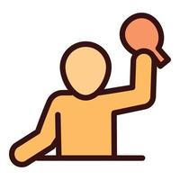 Table tennis winner icon outline vector. Ping pong vector
